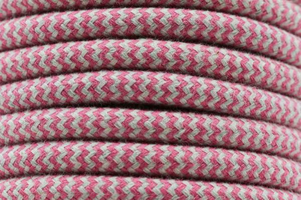 CABLE TS REDONDO ROSA ZIG-ZAG bobina 25 m