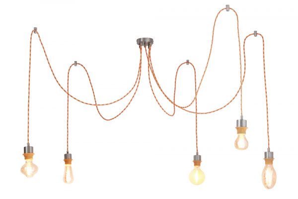 LAMPARA TECHO ARANA REDONDO ROSCA